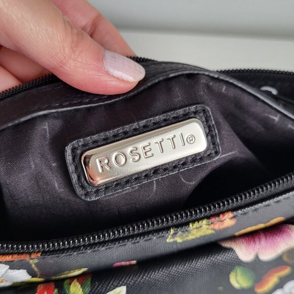 Rosetti Floral Crossbody Bag I Black Bird & Flowers Print I Lightweight - Picture 6 of 10